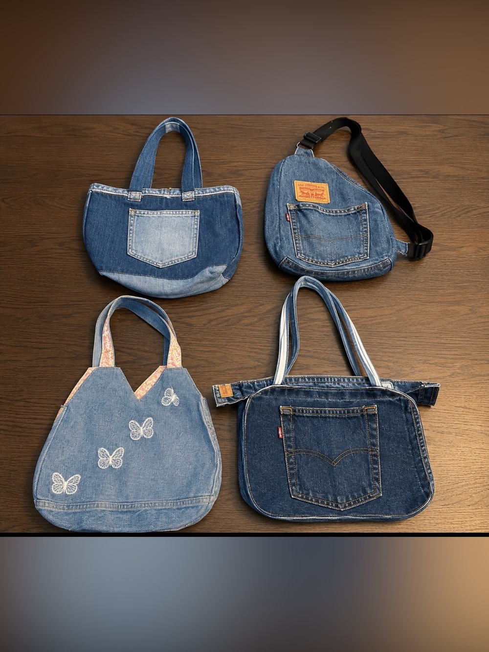 Recycled Denim Tote Bags PICK ONE